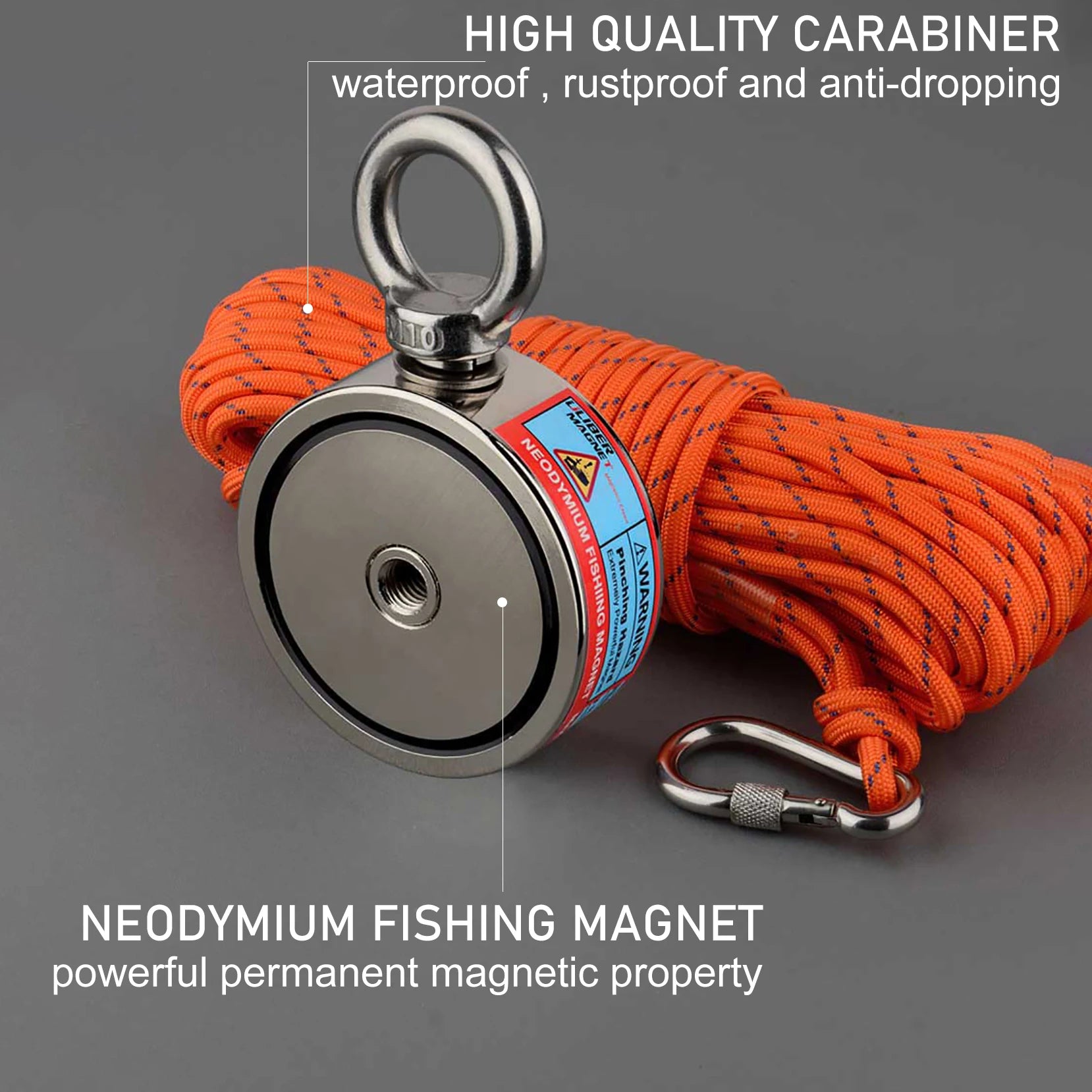 Double Sided 500KG to 700KG Round Neodymium Magnet Hook Salvage - Your Best Outdoor Shop