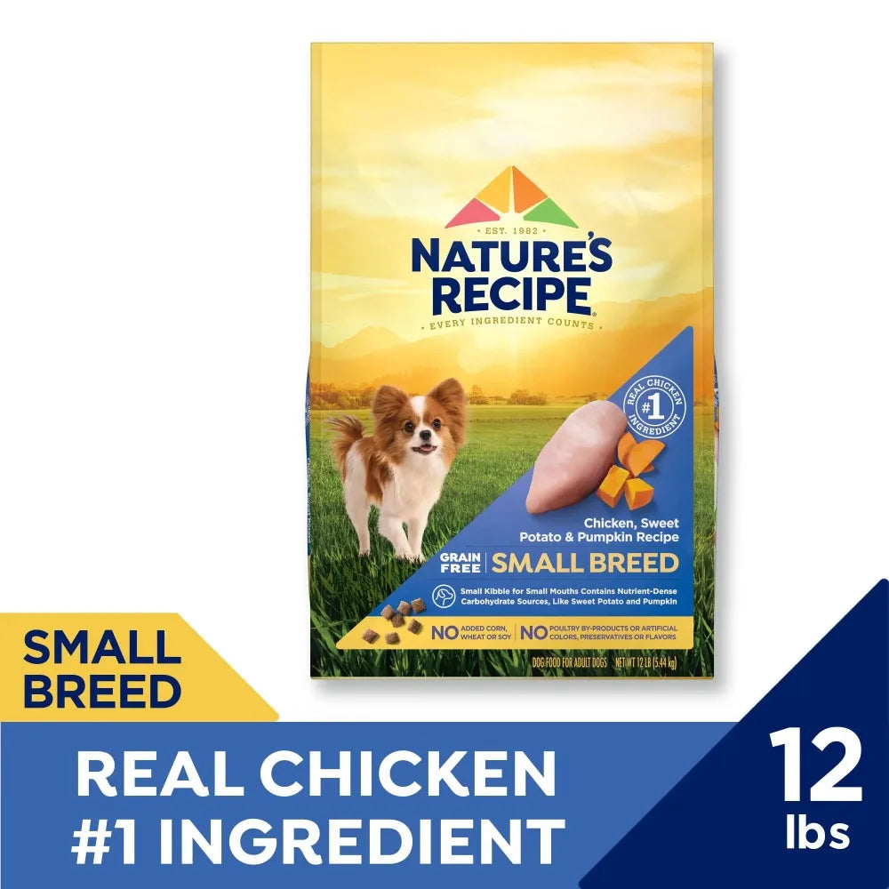 Dry Dog Food Grain Free Small Breed Chicken Sweet Potato & Pumpkin Recipe 12 lb. Bag - Your Best Outdoor Shop