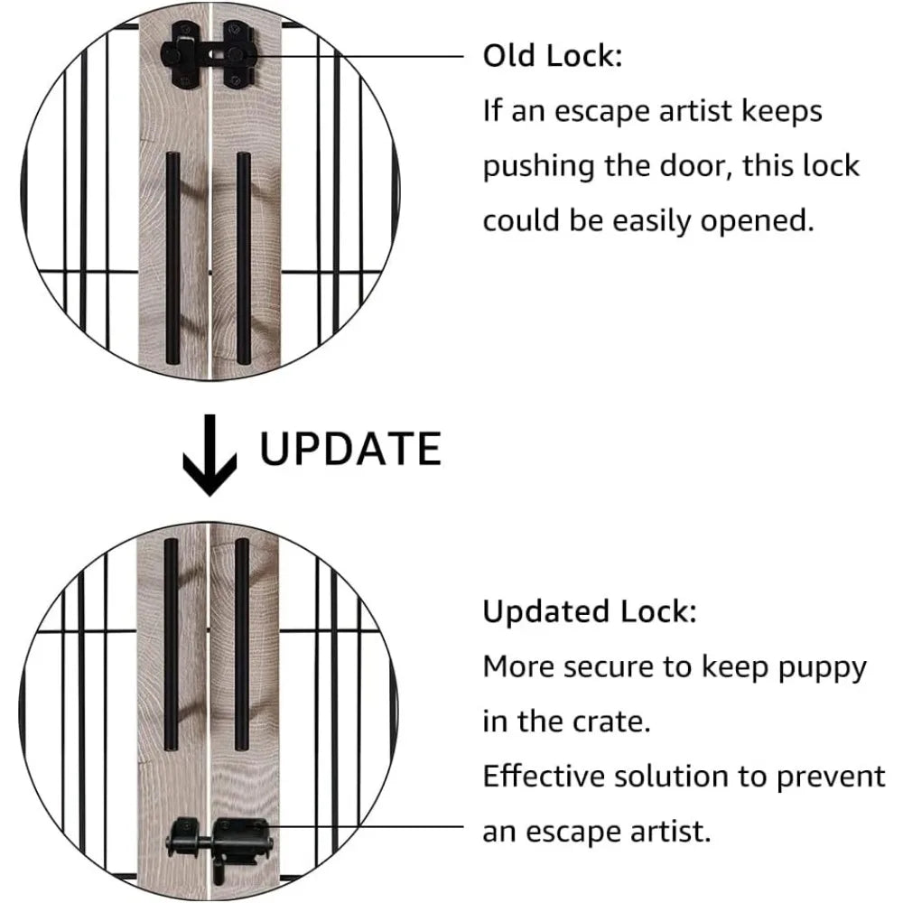 Furniture Style Dog Crate End Table Double Doors