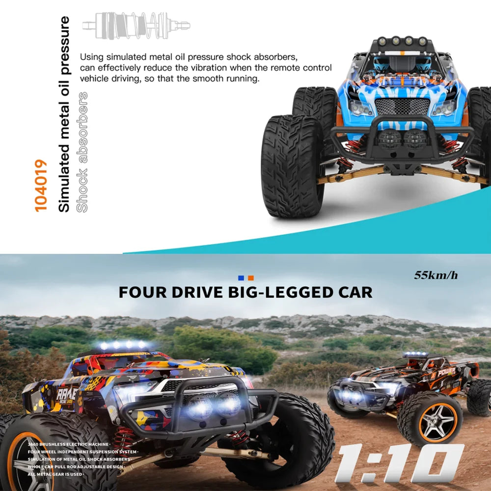 Rc Cars 4WD Off-Road Racing Truck Drift Remote Control Car Toys for Kids