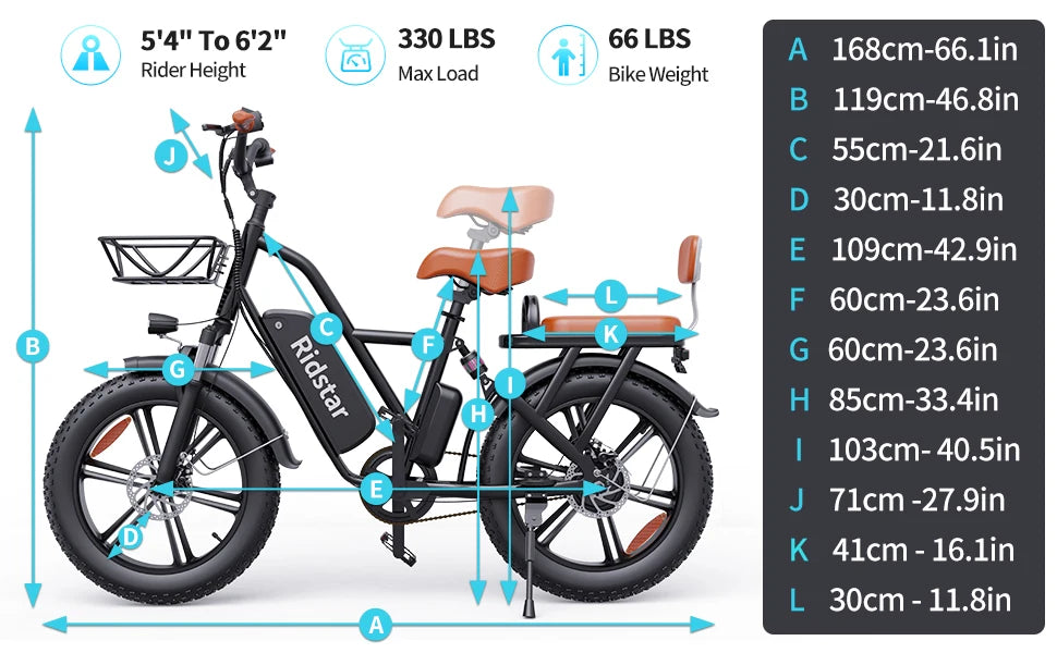 Ridstar FM-001 Electric Bicycle - Your Best Outdoor Shop