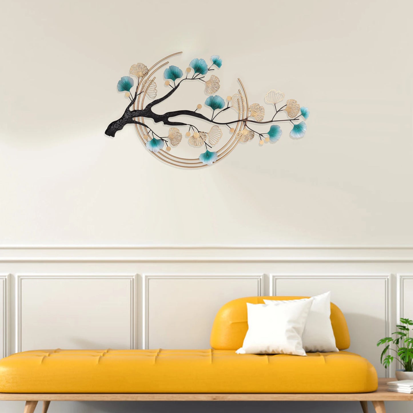 3D Ginkgo Tree Leaf Metal Wall Art