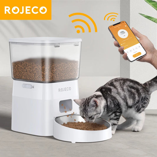 2L Automatic WIFI Cat Feeder Smart Pet Food Dispenser