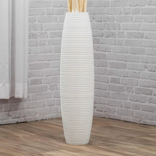 Large Floor Vase – Handmade Flower Holder Made of Wood