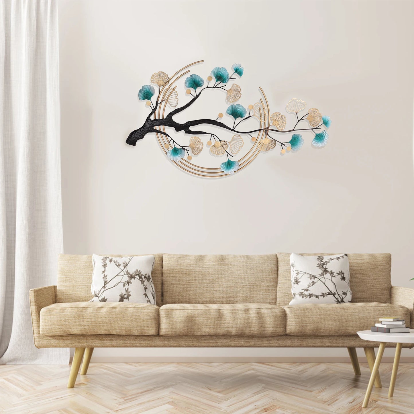 3D Ginkgo Tree Leaf Metal Wall Art