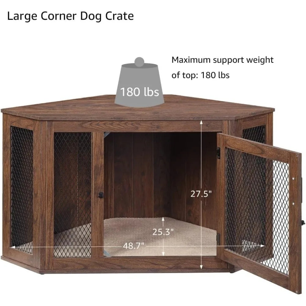 Medium To Large Dog Corner Kennel, Indoor Beautiful Puppy Kennel