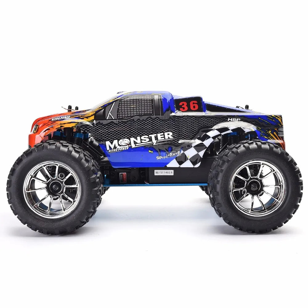 HSP RC Car 1:10 Scale Two Speed Off Road Monster Truck Nitro Gas Power 4wd Remote Control Car High Speed Hobby Racing RC Vehicle - Your Best Outdoor Shop