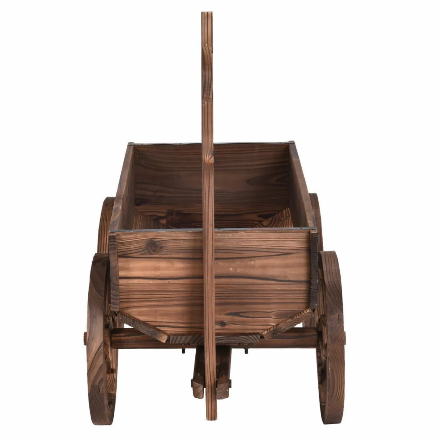 US Wooden Car Flower Pot Vertical Wheeled - Your Best Outdoor Shop