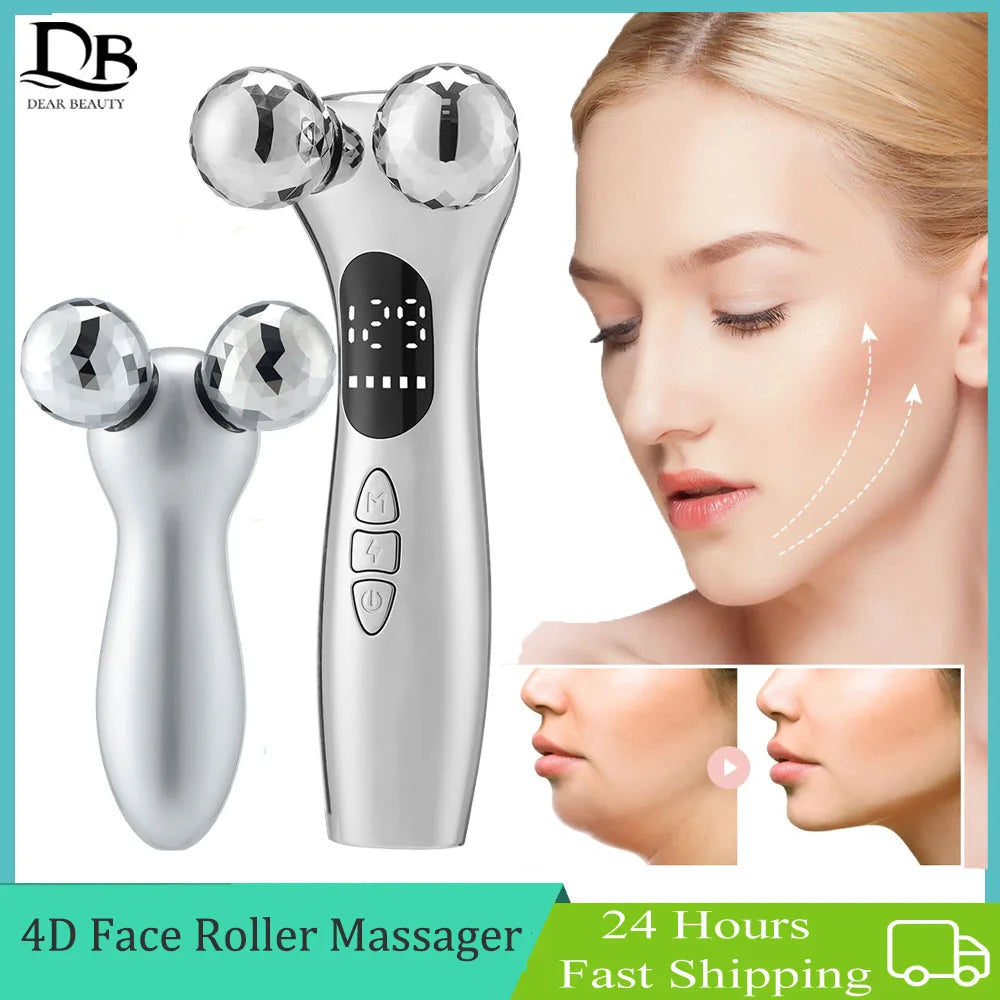 4D Roller Massager Facial Lifting Machine Removal Wrinkle Dark Circles Eye Care Beauty Tool