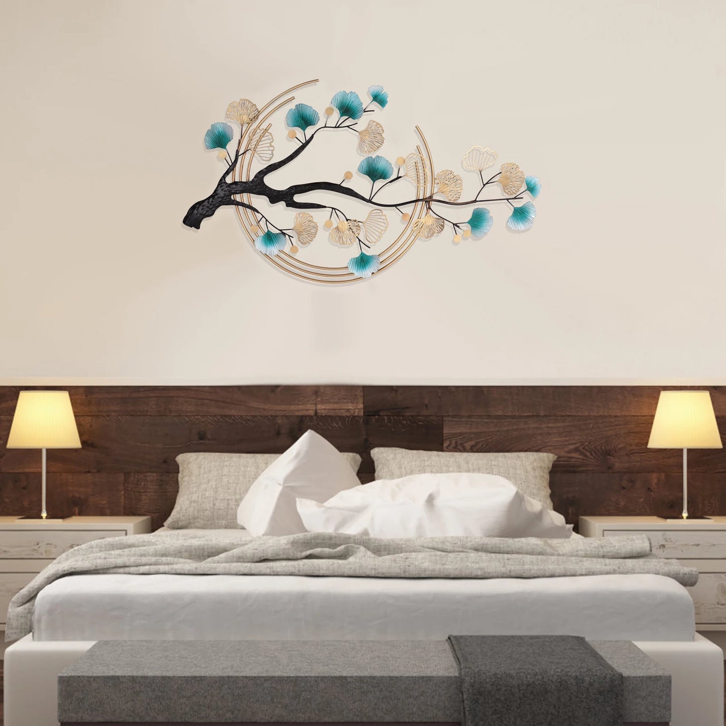 3D Ginkgo Tree Leaf Metal Wall Art