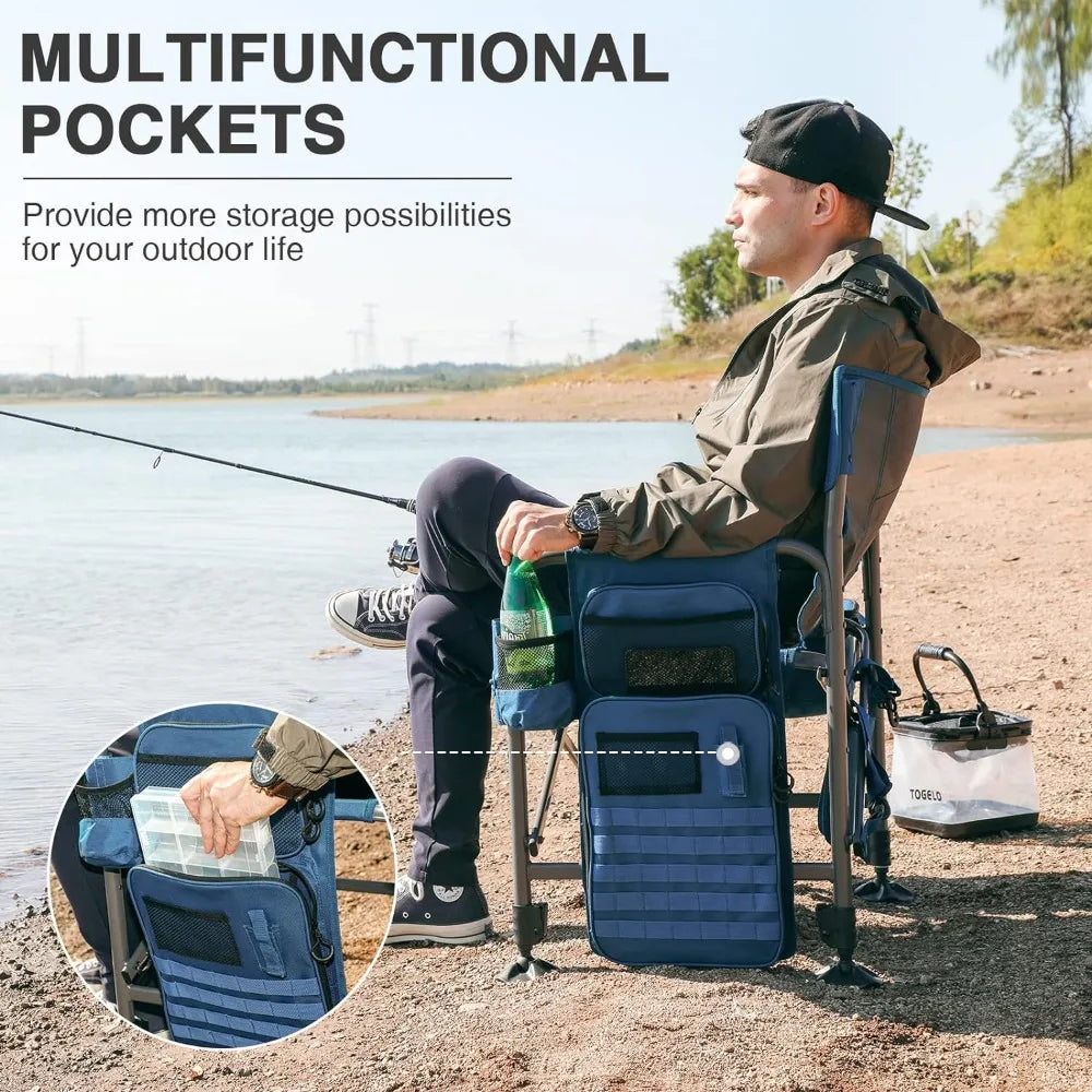 Fishing chair with pole rack and cooler - Your Best Outdoor Shop