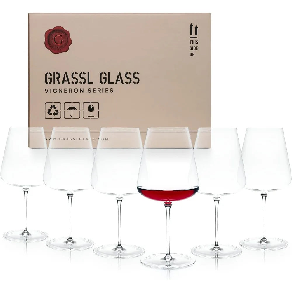 1855 Wine Glass (Set of 6-Carton) Luxury Glass Cups Kit - Your Best Outdoor Shop