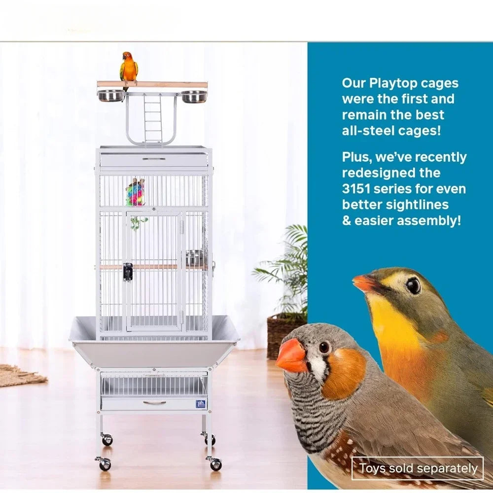 Parrot House for Birds Accessories Wrought Iron Select Bird Cage