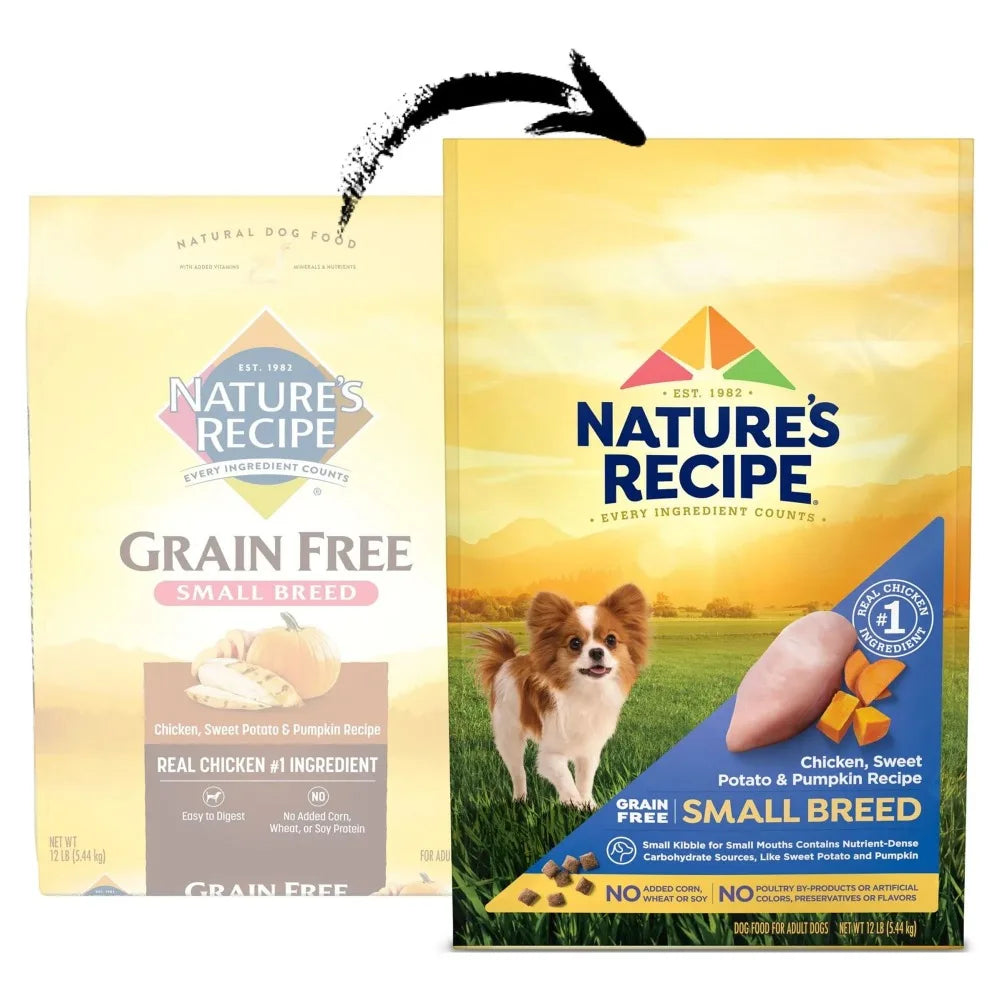 Dry Dog Food Grain Free Small Breed Chicken Sweet Potato & Pumpkin Recipe 12 lb. Bag - Your Best Outdoor Shop