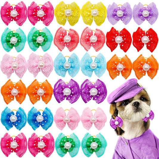 100pcs Bulk Pet Dog Hair Accessories Dog Hair Bows