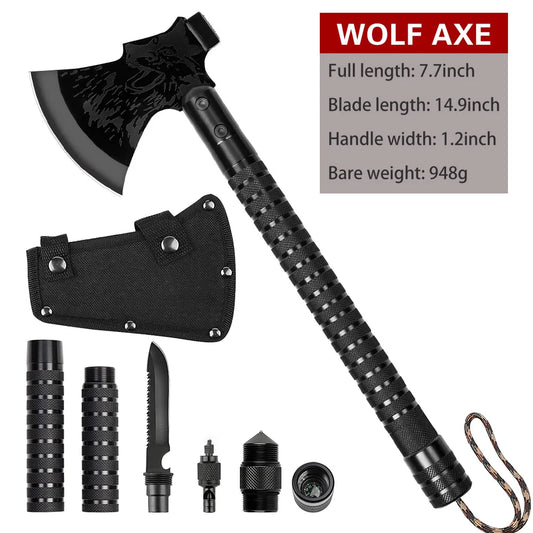 Foldable Survival Camping Axe Multi Tool Kit Emergency Gear