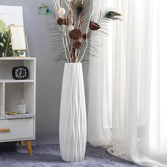 White High Rise Vase Wedding Center Decoration Bedroom Kitchen